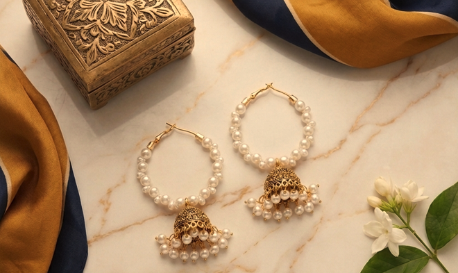 Golden Bali earrings