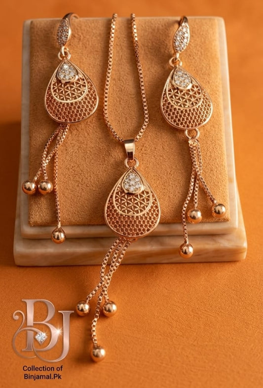 Gold-plated teardrop design
