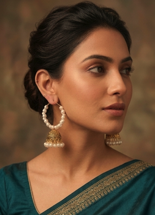 Golden Bali earrings